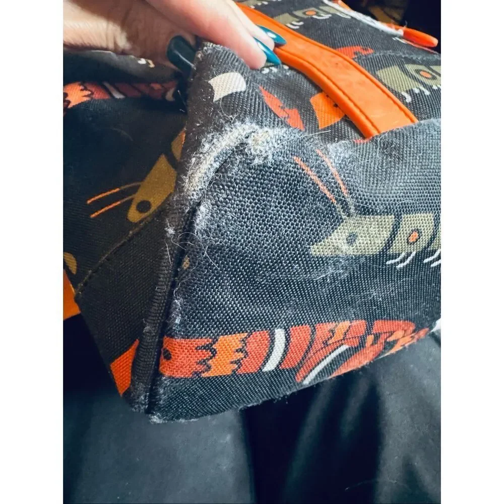 Herschel Supply Co Caterpillar Print Backpack Little America Style Black Orange